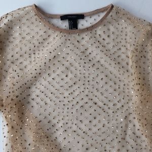 Sparkly See Through Crop Top